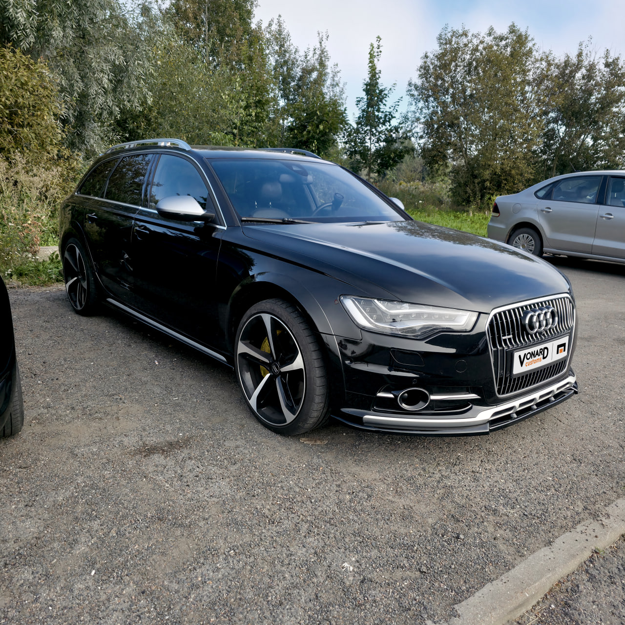 картинка Сплиттер переднего бампера Audi A6 C7 Allroad - под покраску vonard customs 