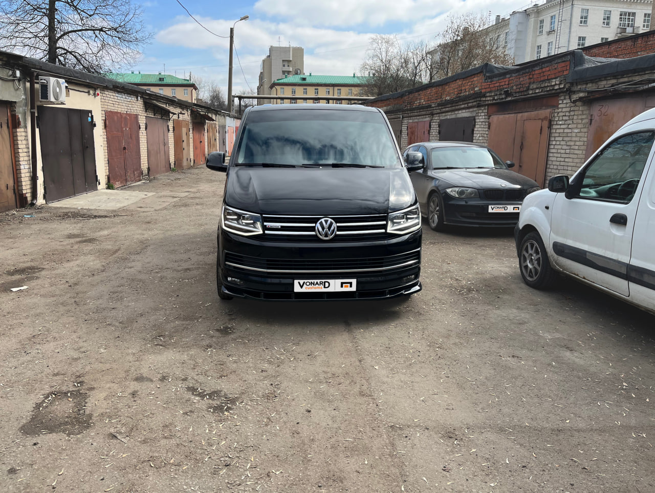 картинка Сплиттер переднего бампера VW T6 (с ребрами) vonard customs 