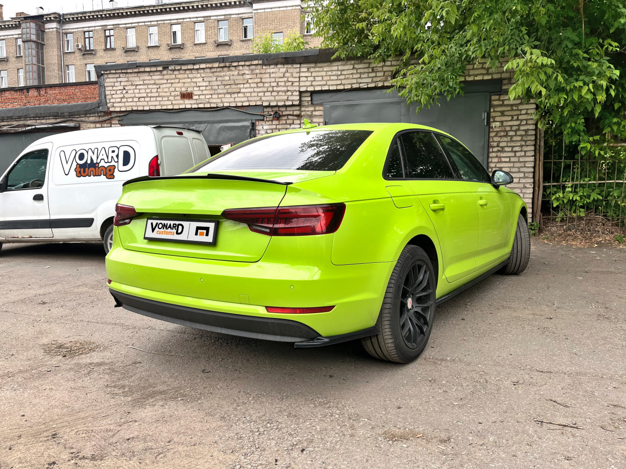 картинка Спойлер лезвие крышки багажника Audi A4 B9 vonard customs 