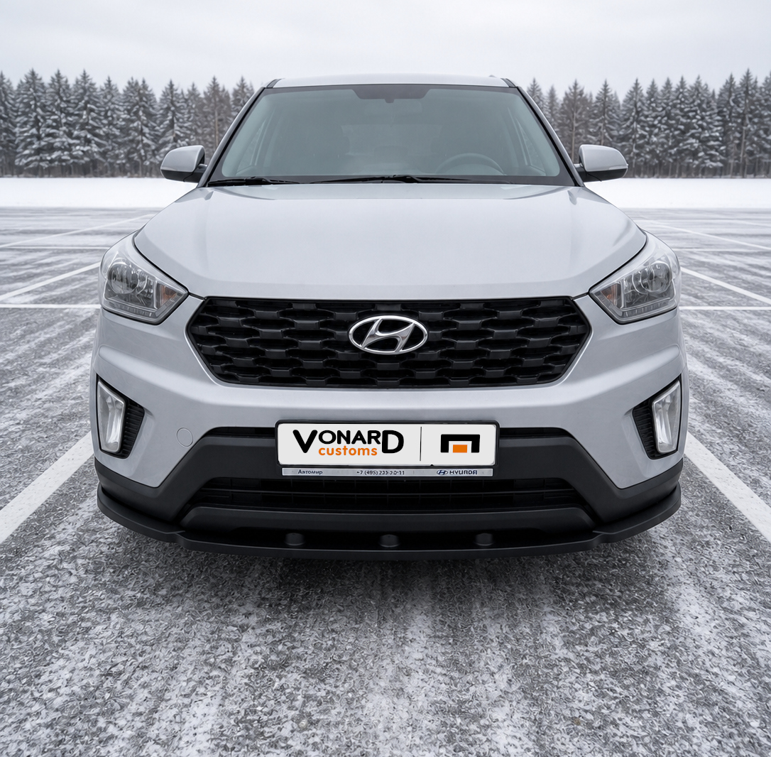 картинка Сплиттер переднего бампера Hyundai Creta 1 vonard customs 