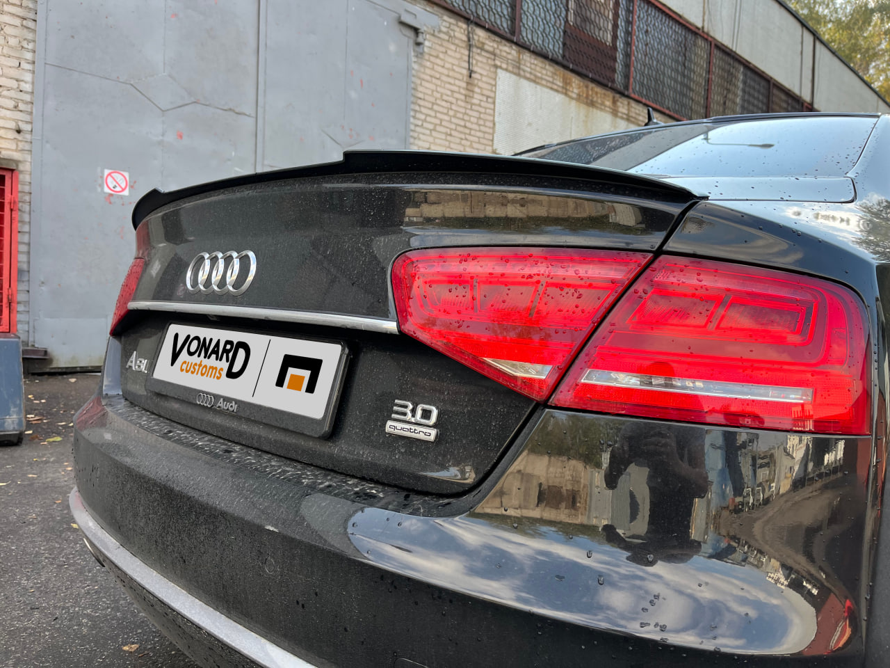 картинка Спойлер лезвие крышки багажника Audi A8 S8 D4 - под покраску vonard customs 