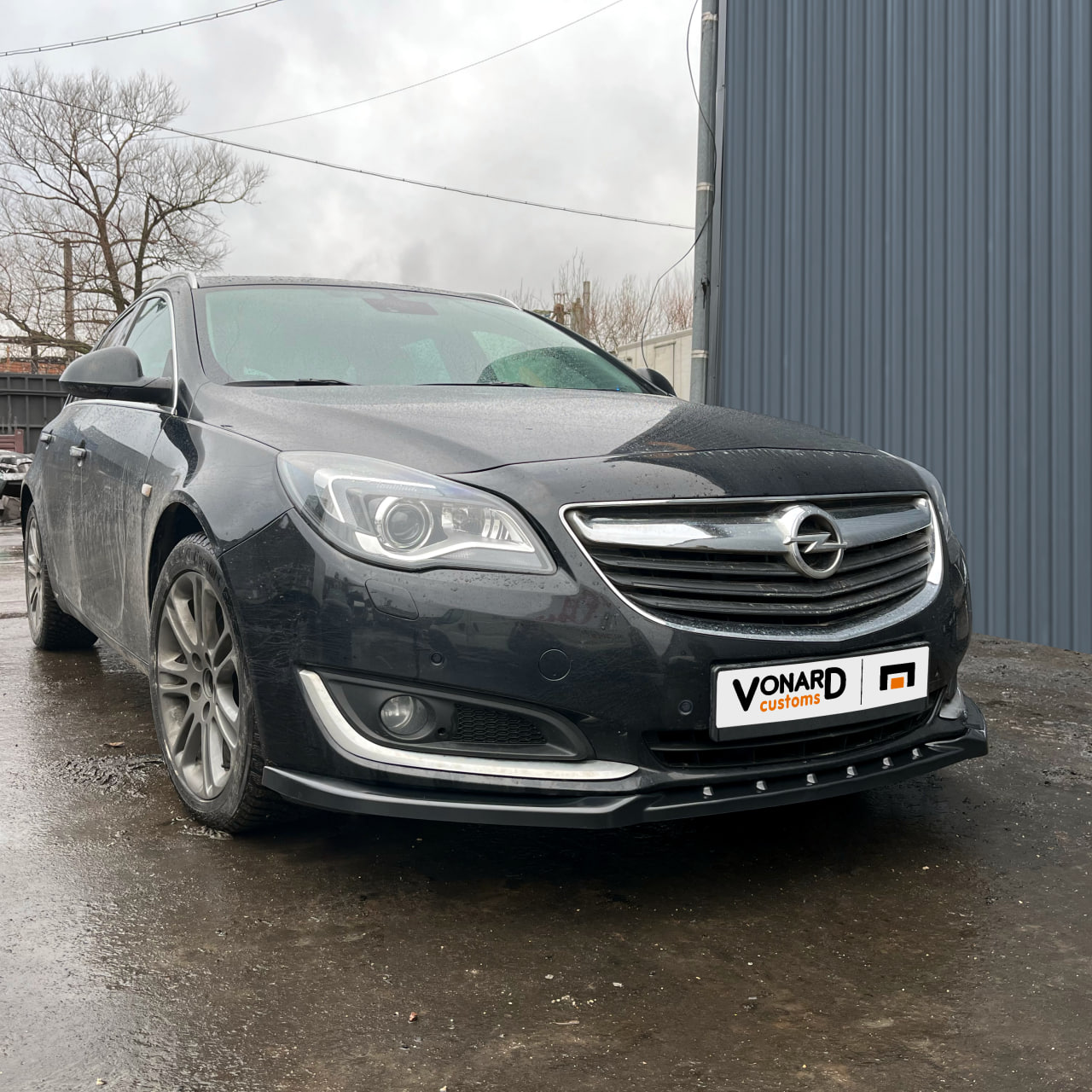 картинка Сплиттер переднего бампера Opel Insignia 1 рест. - под покраску vonard customs 