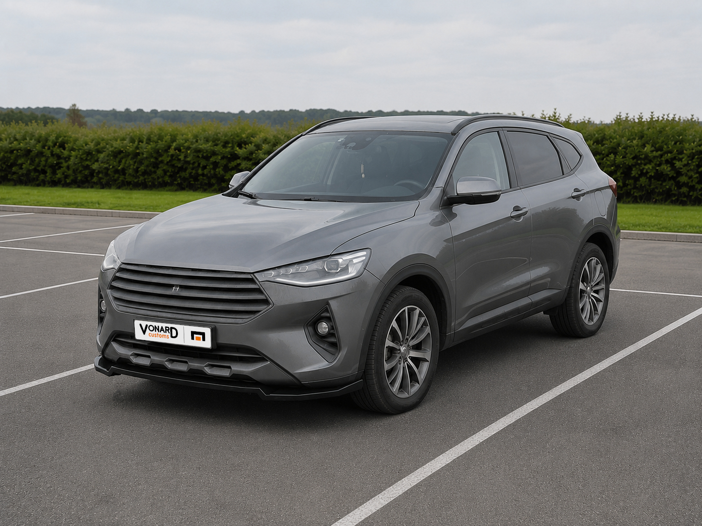 картинка Сплиттер переднего бампера Haval F7 / F7x V2 - под покраску vonard customs 