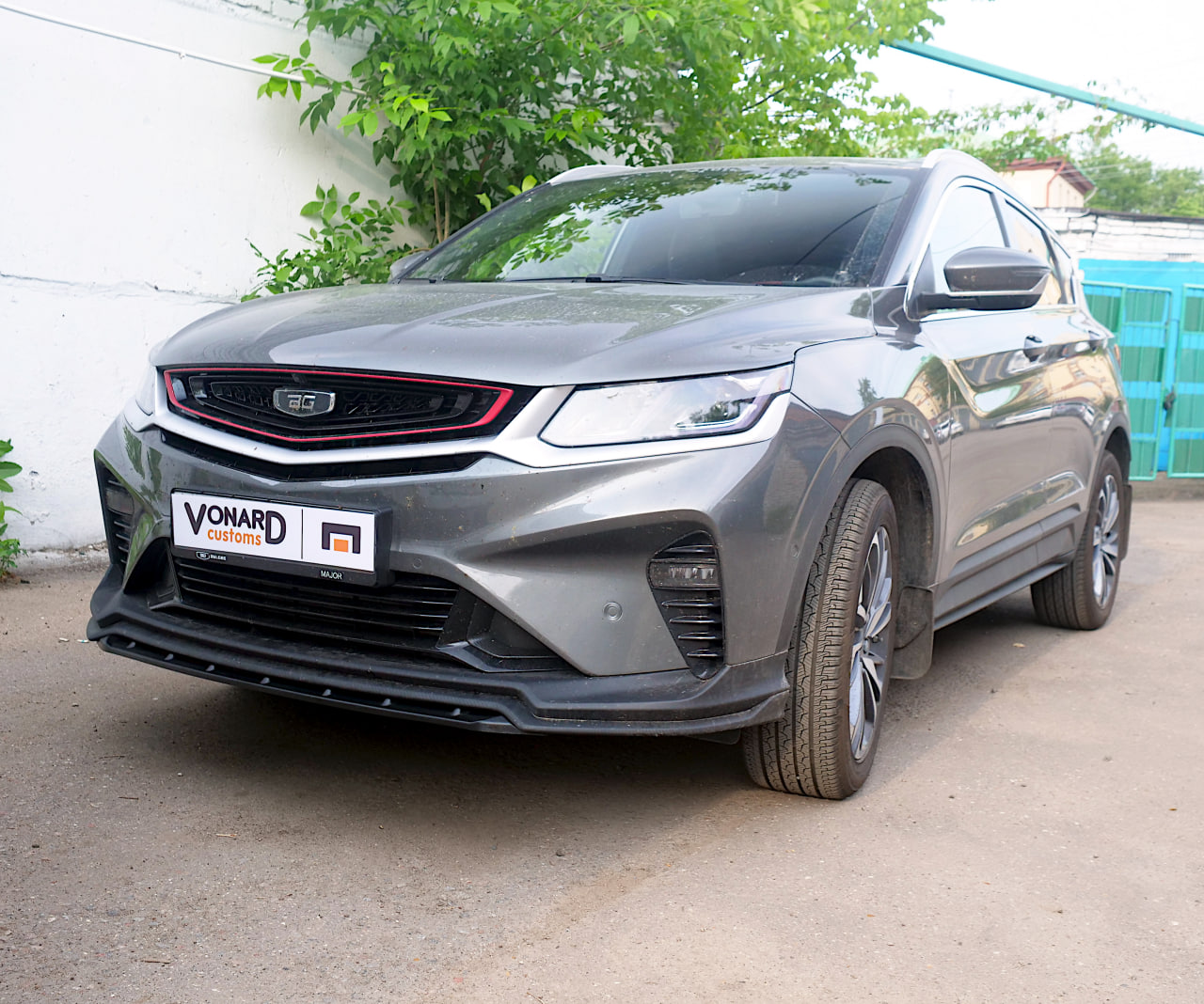картинка Сплиттер (короткий) переднего бампера Geely Coolray 1 / Belgee X50 v2 vonard customs 
