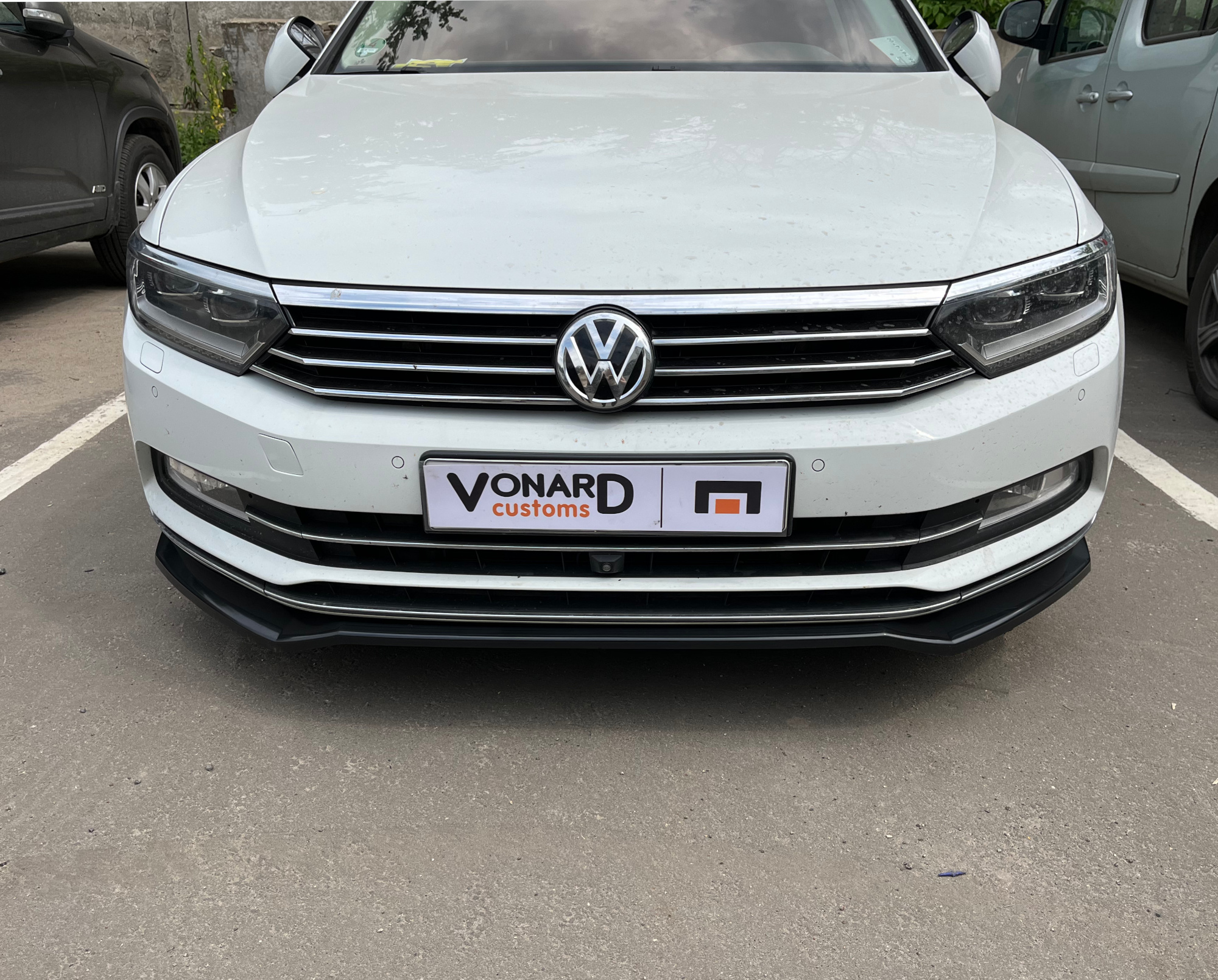 картинка Сплиттер переднего бампера VW Passat B8 (ver. 2) vonard customs 