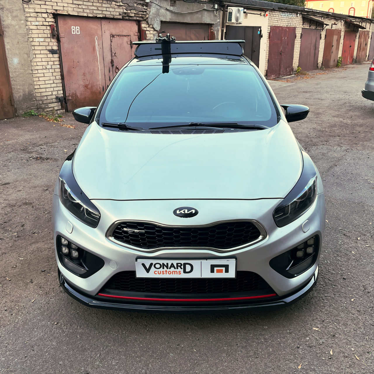 картинка Сплиттер переднего бампера Kia Ceed 2 GT - под покраску vonard customs 