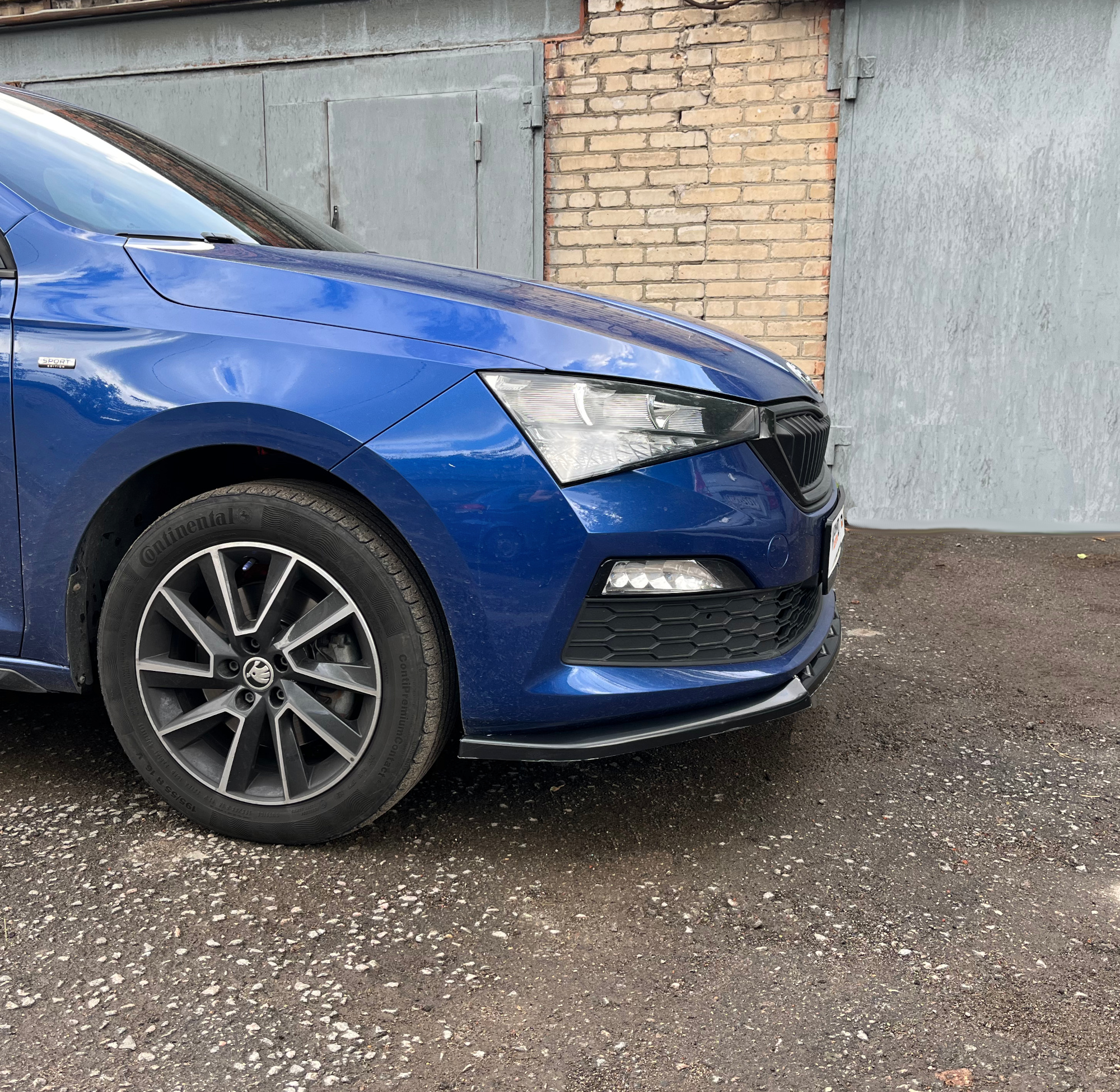 картинка Сплиттер переднего бампера Skoda Rapid 2 V2 - под покраску vonard customs 