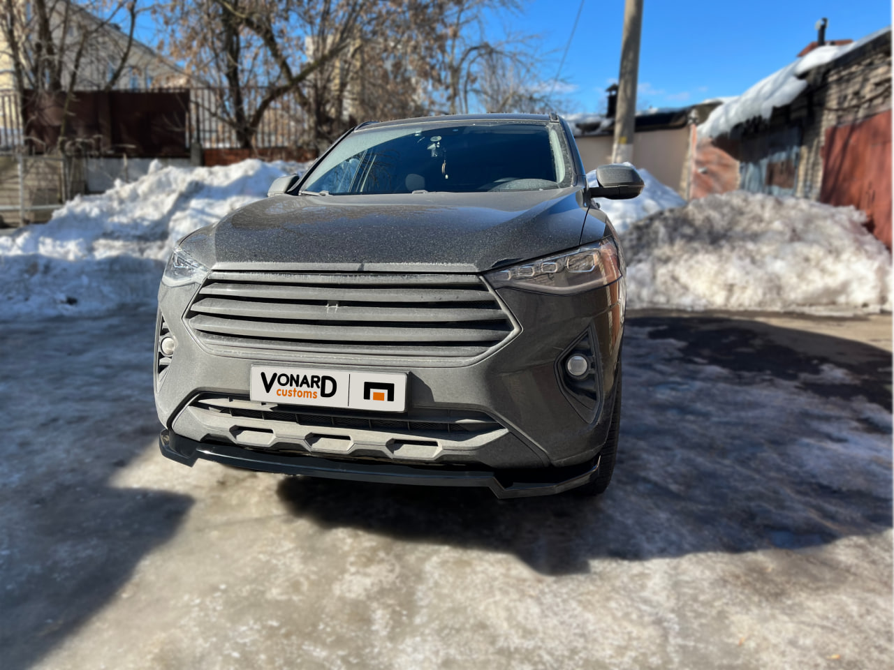 картинка Сплиттер переднего бампера Haval F7 / F7x V2 - под покраску vonard customs 