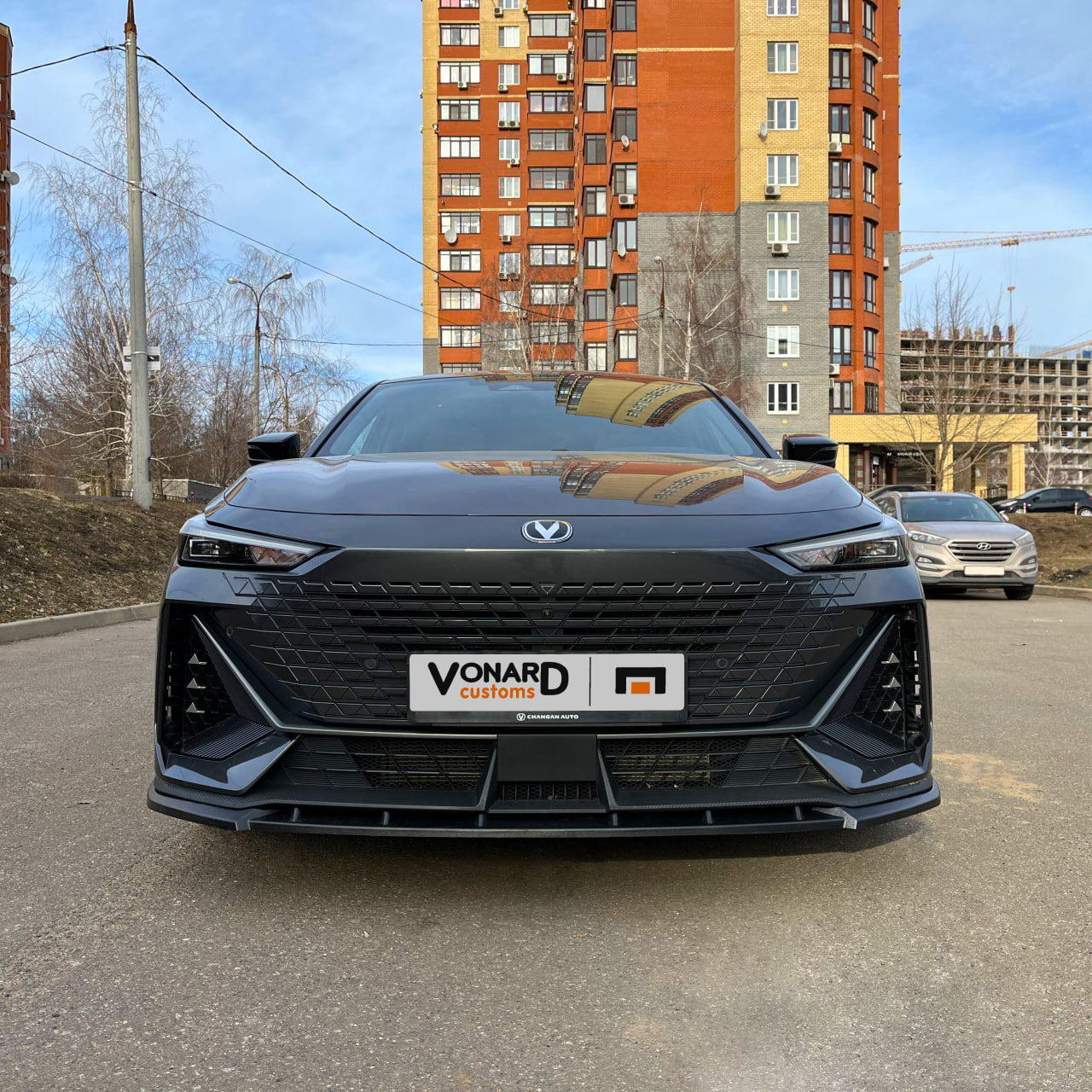 картинка Сплиттер переднего бампера Changan UNI-V - под покраску vonard customs 