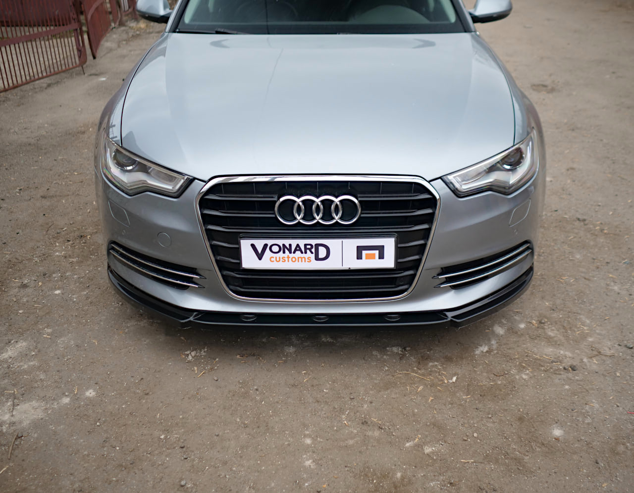 картинка Сплиттер переднего бампера Audi A6 C7 дорест. стандарт - под покраску vonard customs 