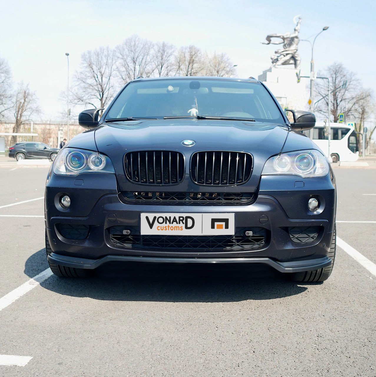 картинка Сплиттер переднего бампера BMW X5 E70 M-Pack (прилегающий) vonard customs 