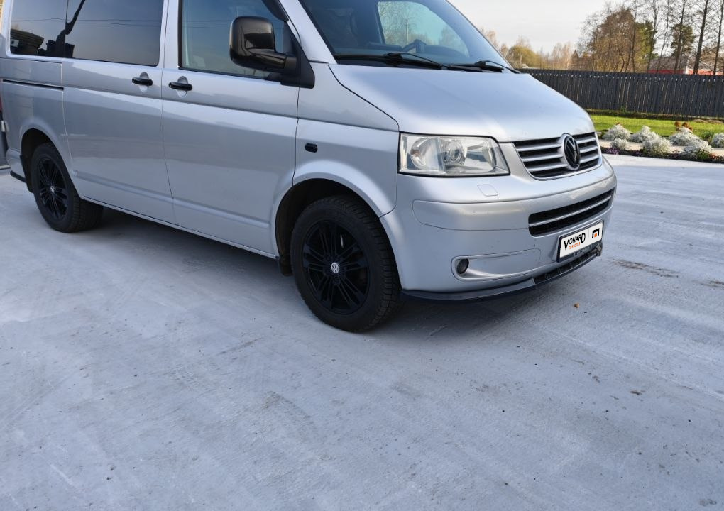 картинка Сплиттер переднего бампера VW T5 Multivan - чёрный глянец vonard customs 