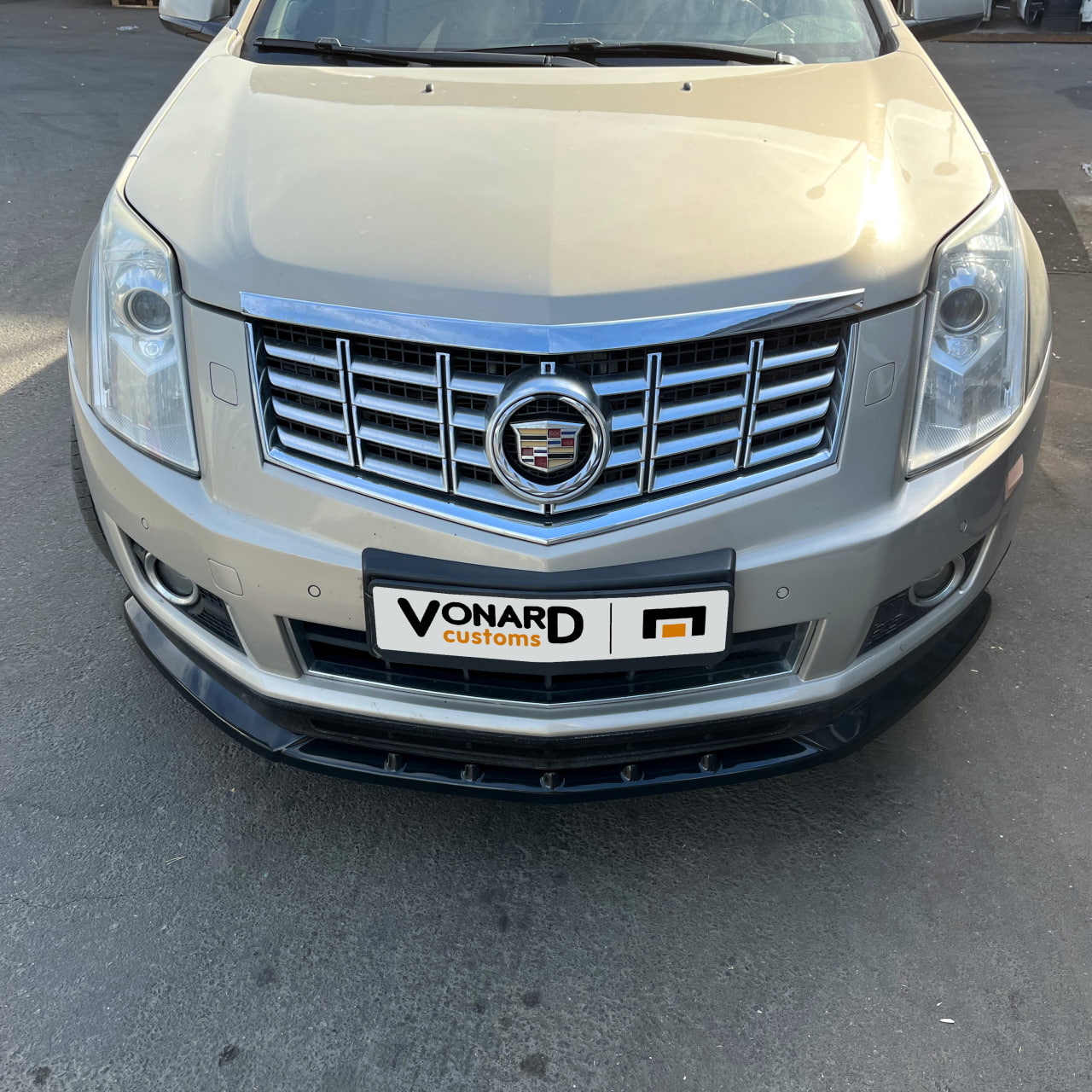 картинка Сплиттер переднего бампера Cadillac SRX 2 vonard customs 