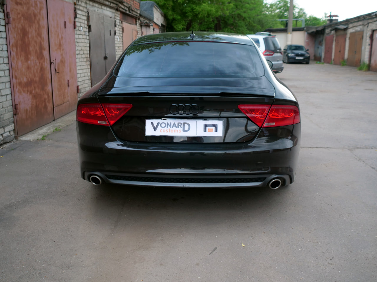 картинка Спойлер лезвие крышки багажника Audi A7 C7 (острый) vonard customs 