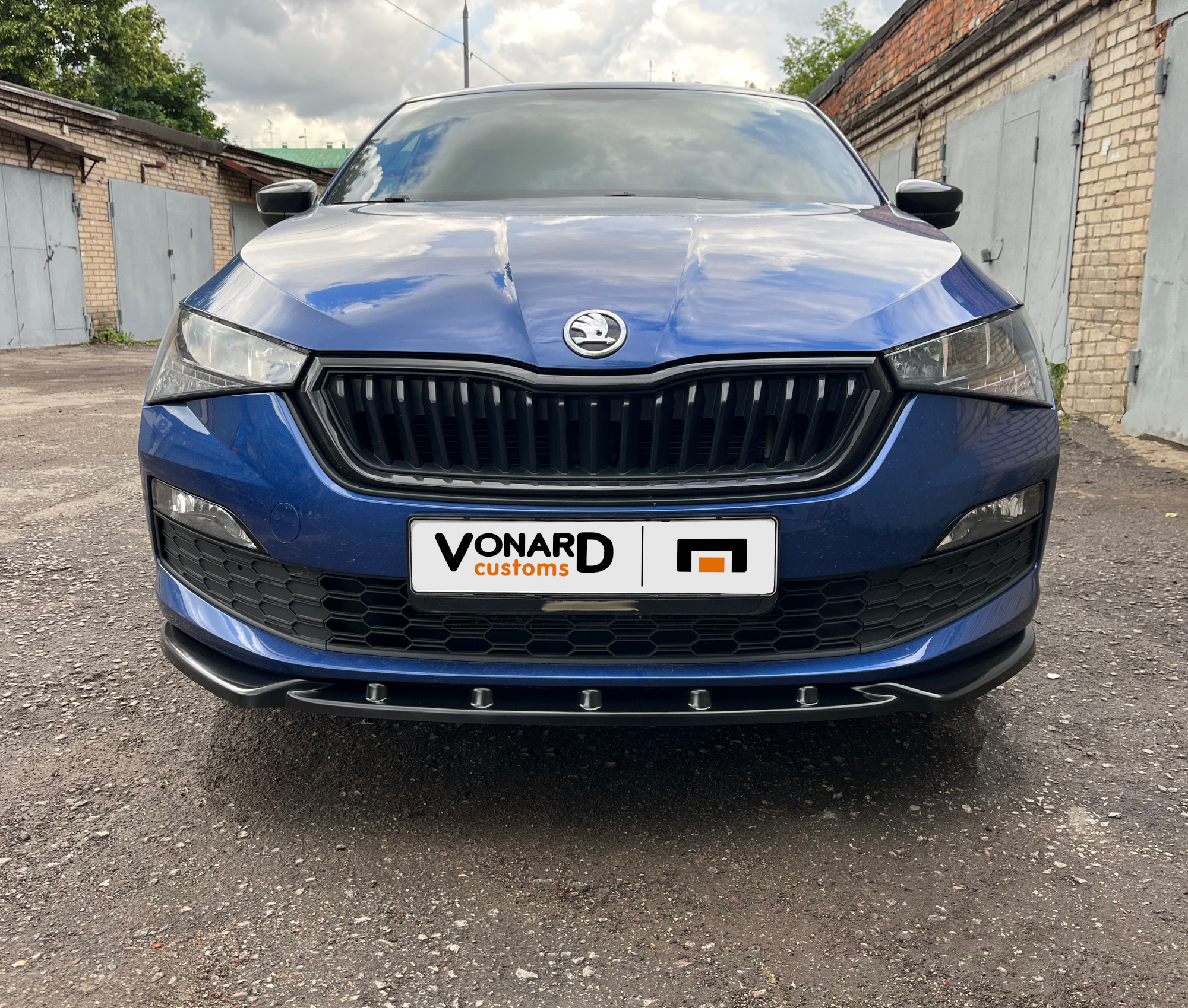 картинка Сплиттер переднего бампера Skoda Rapid 2 - под покраску vonard customs 