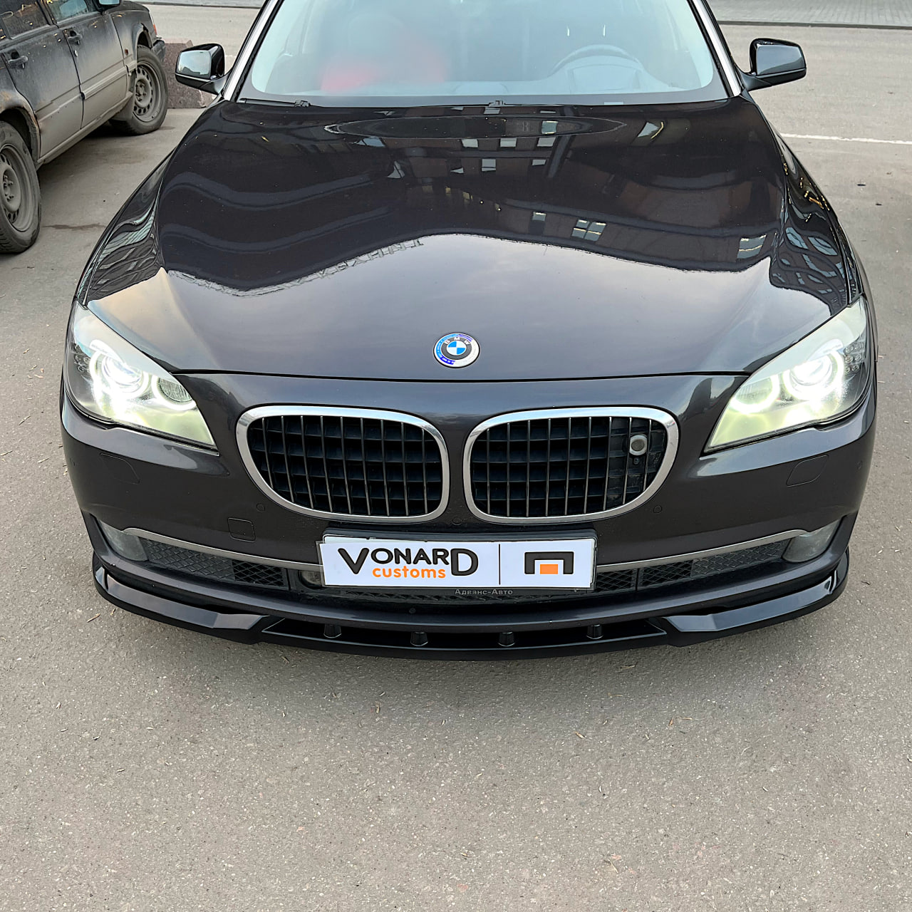 картинка Сплиттер переднего бампера BMW 7 F01 F02 (дорест) v1 vonard customs 