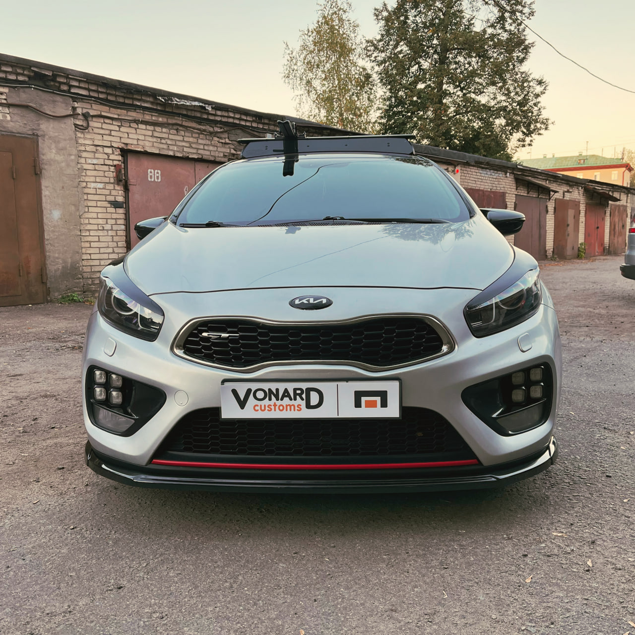 картинка Сплиттер переднего бампера Kia Ceed 2 GT - под покраску vonard customs 